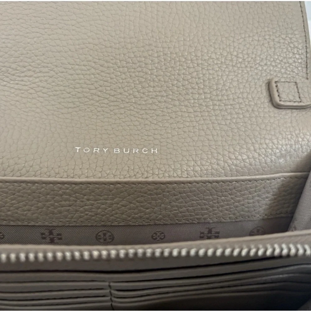 Tory Burch Crossbody handbag Tan Leather Shoulderbag clutch Tote Purse